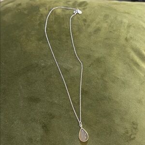 Loft Elegant Silver Necklace with Teardrop Pendant